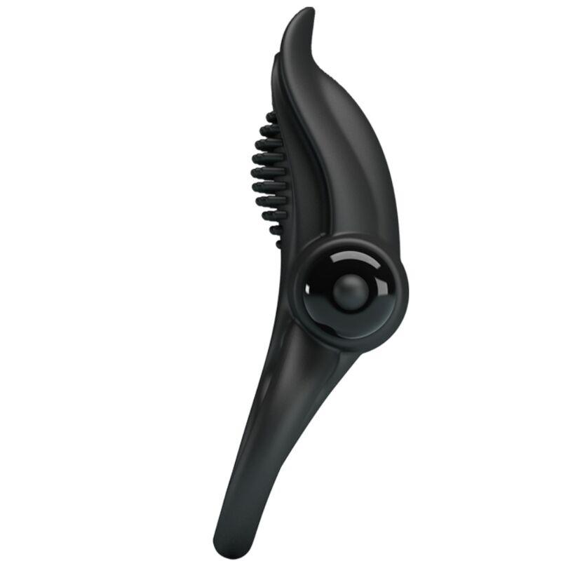 DVOJNI VIBRIRAJUĆI PRSTEN + STIMULATOR KLITORISA 10 VIBRACIJA CRNI