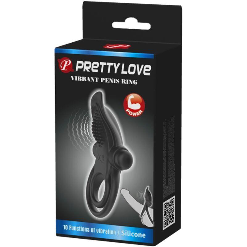 DVOJNI VIBRIRAJUĆI PRSTEN + STIMULATOR KLITORISA 10 VIBRACIJA CRNI