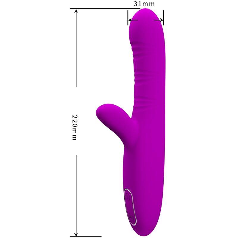 ANGELIQUE MULTIFUNCTION VIBRATOR + CLITORIS STIMULATOR PURPLE