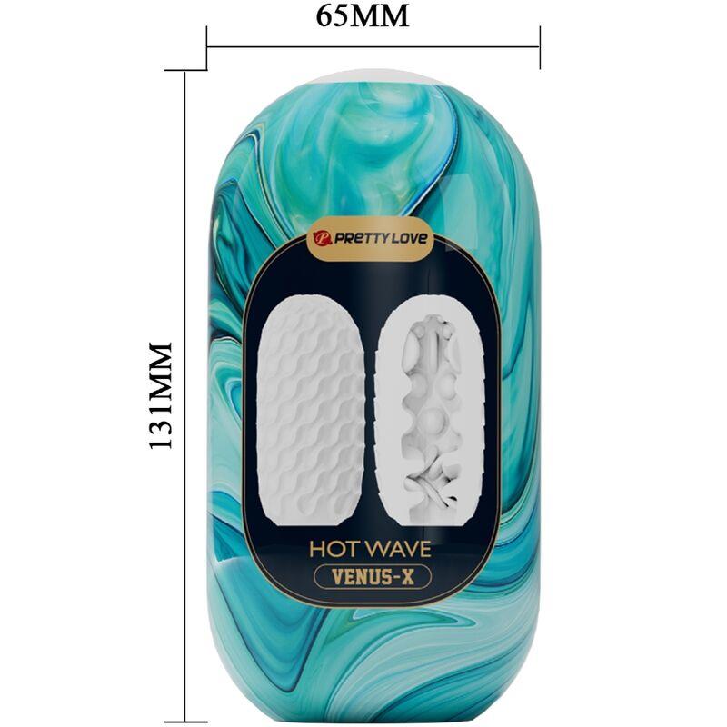 HOT WAVE SILICONE MALE MASTURBATOR WHITE