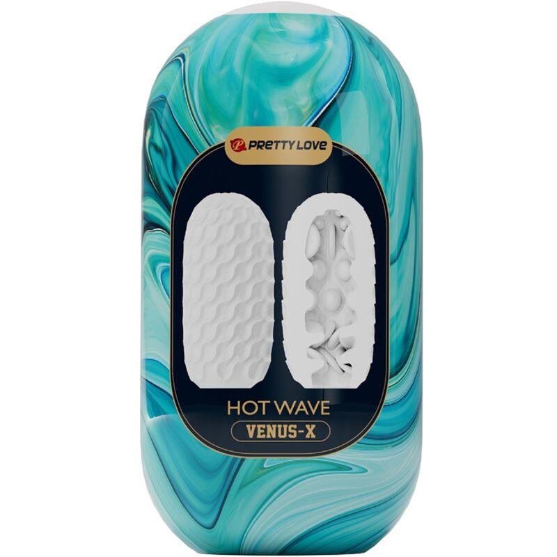 HOT WAVE SILICONE MALE MASTURBATOR WHITE