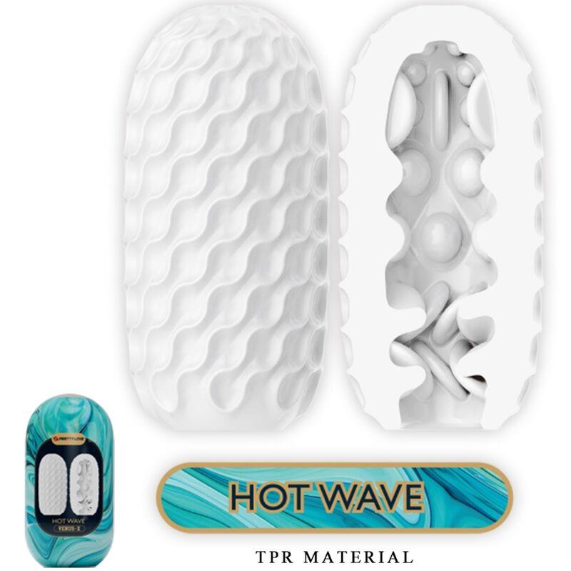 HOT WAVE SILICONE MALE MASTURBATOR WHITE