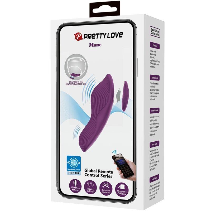 MANE LAY ON CLITORIS MASSAGER 10 VIBRATIONS REMOTE CONTROL PURPLE