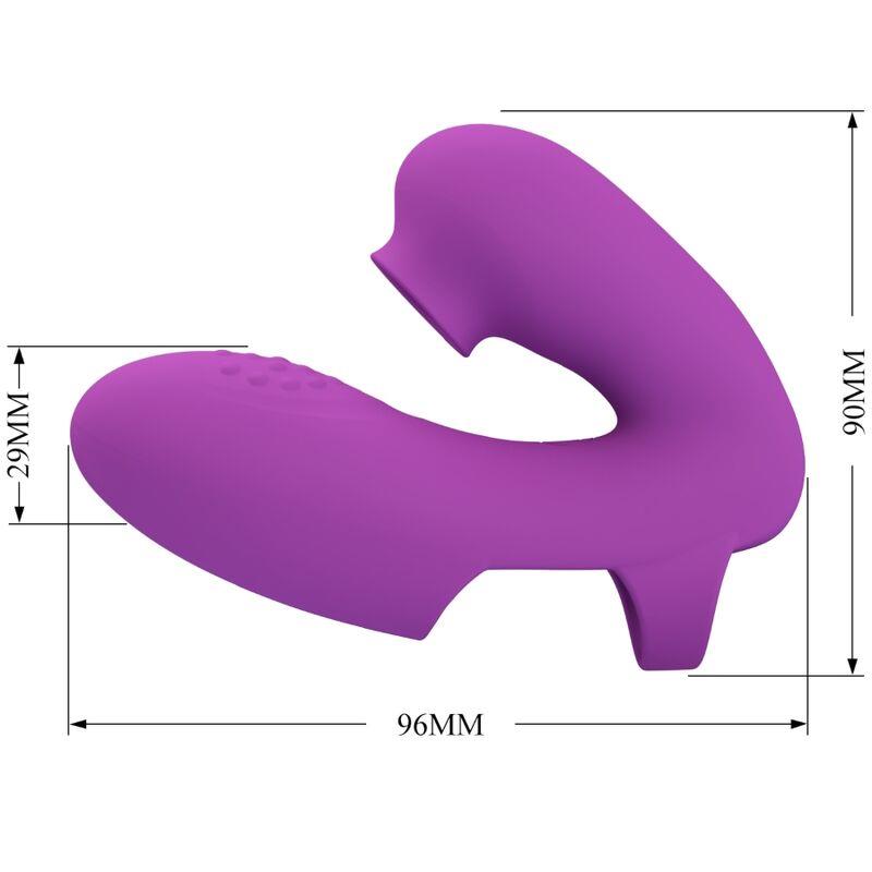 ATHENA FINGER VIBRATOR WITH CLITORIS STIMULATOR PURPLE