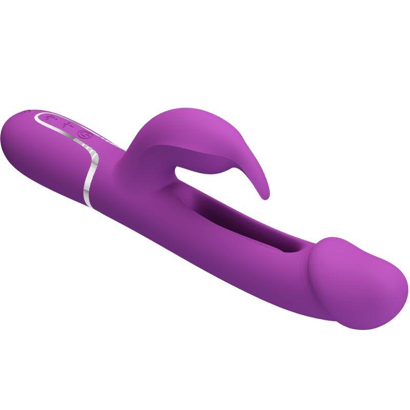 KAMPAS 3 U 1 MULTIFUNKCIONALNI RABBIT VIBRATOR PURPURNI