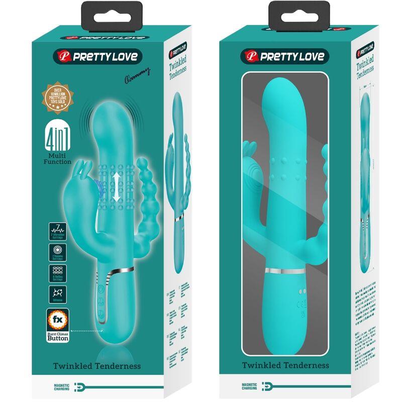 CAMMY 4 IN 1 MULTIFUNCTION TRIPPLE RABBIT VIBRATOR  BLUE