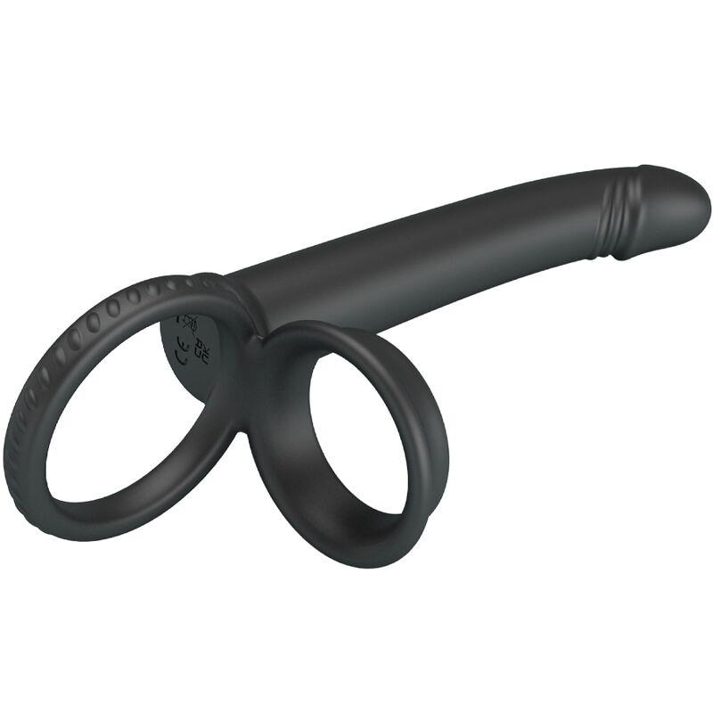 DILLION DOUBLE PENETRATION DOUBLE COCK RING BLACK