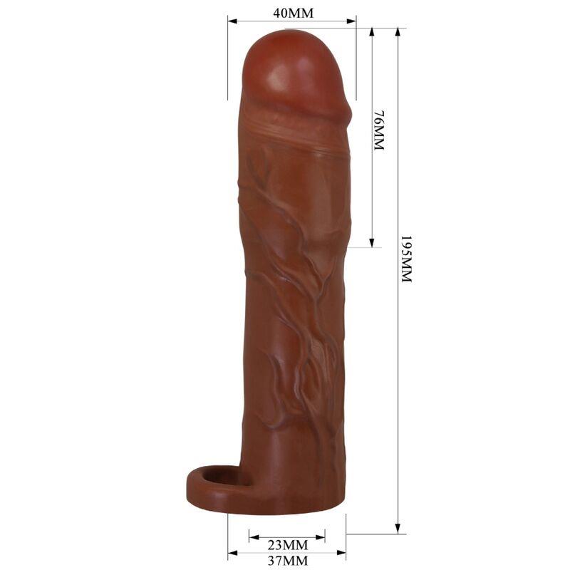 GERD PENIS SLEEVE S PRODUŽETKOM OD 7.6 CM MULATTO