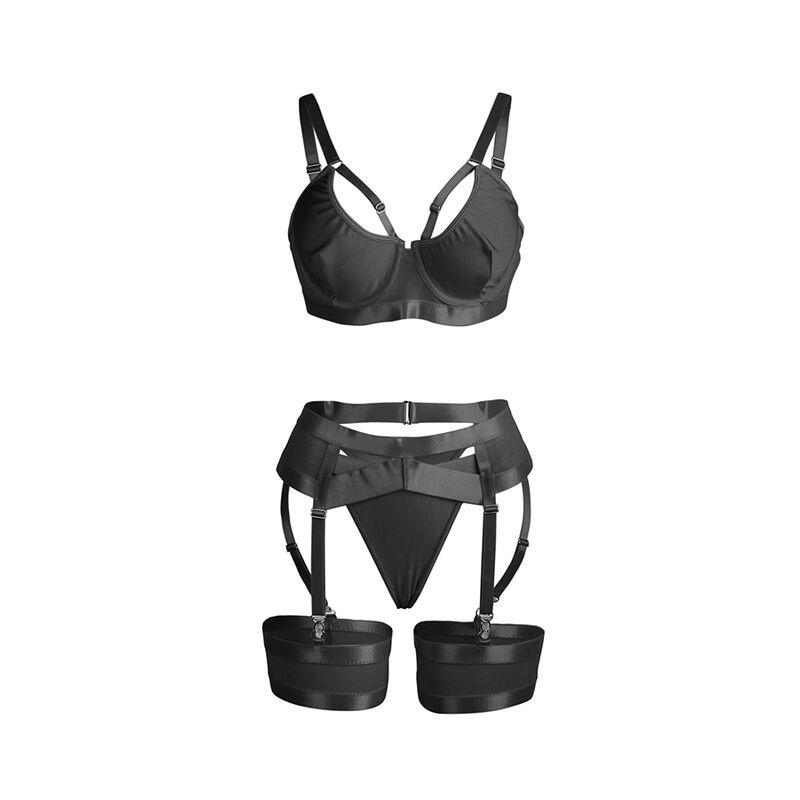 955243 CRNI BONDAGE BRAS S GARTER SET L/XL