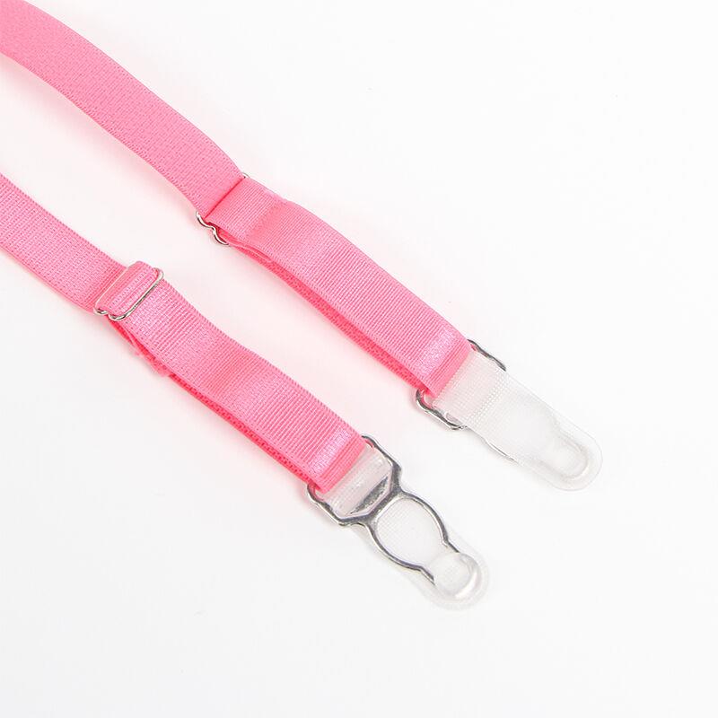 955359 SET OF BRA WITH LACE AND GARTER LINKS PINK AND PURPLE S/M