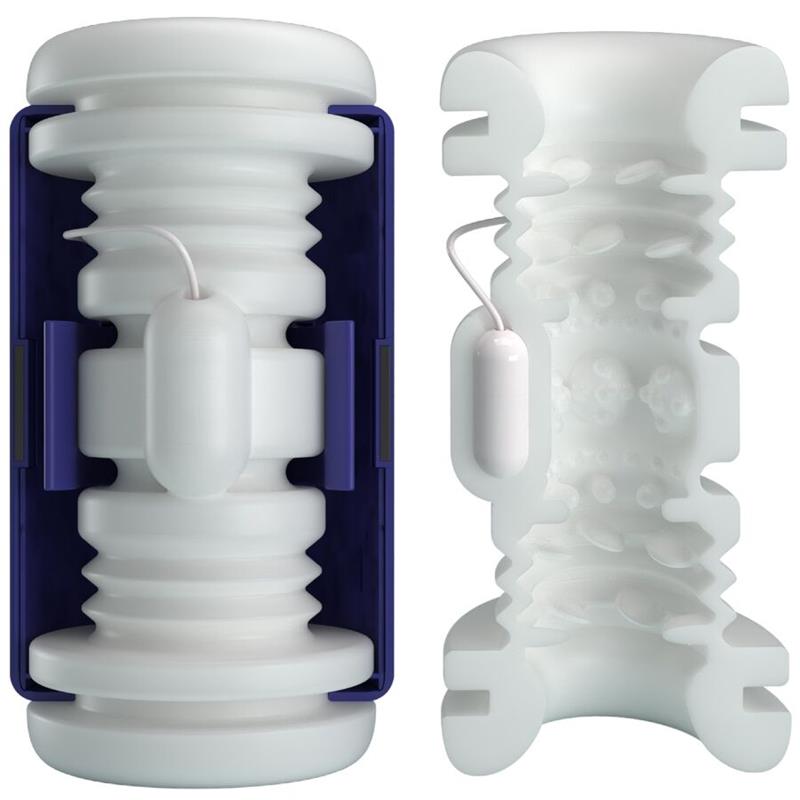 DJ LADY MUŠKI MASTURBATOR S VIBRACIJOM 5 POSTAVKI LJUBIČASTA