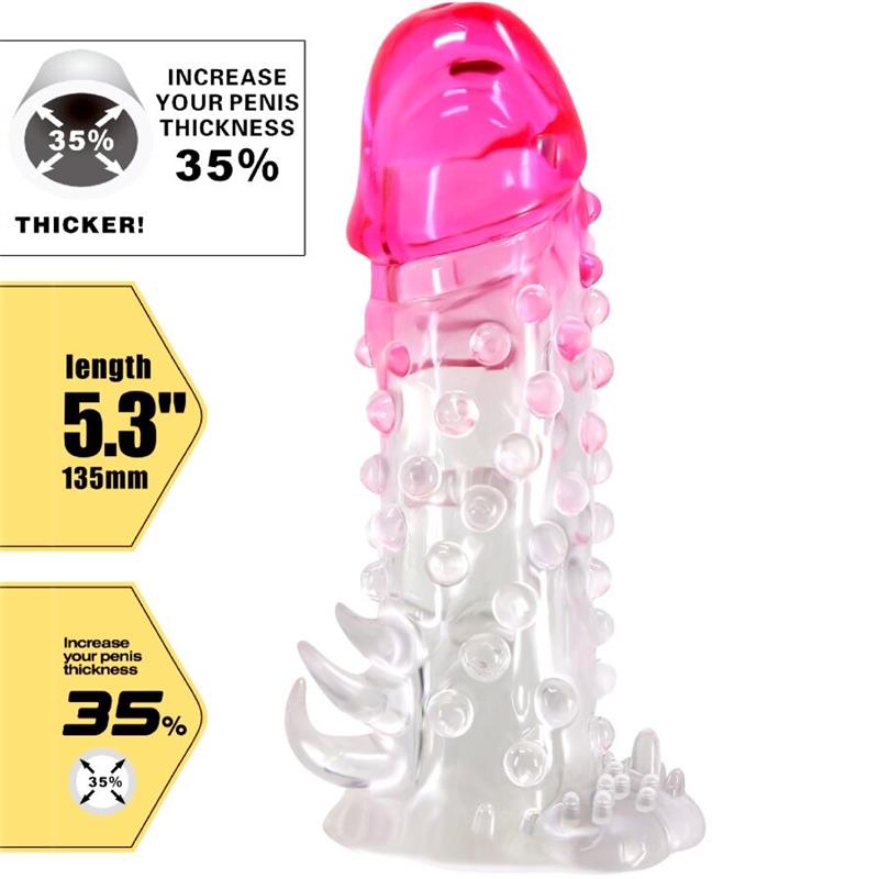 WILFORD REALISTIČNI PREKRIVAČ ZA UVEĆANJE S EMBOSIRANIM PENISOM ROZA