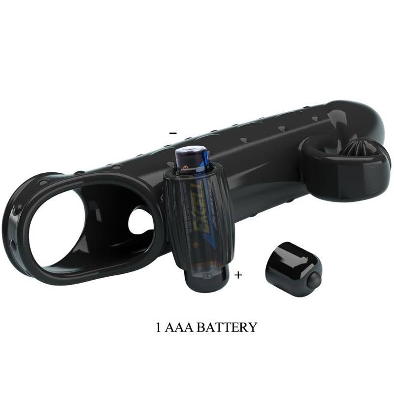 VIBRATING PENIS SLEEVE BLACK
