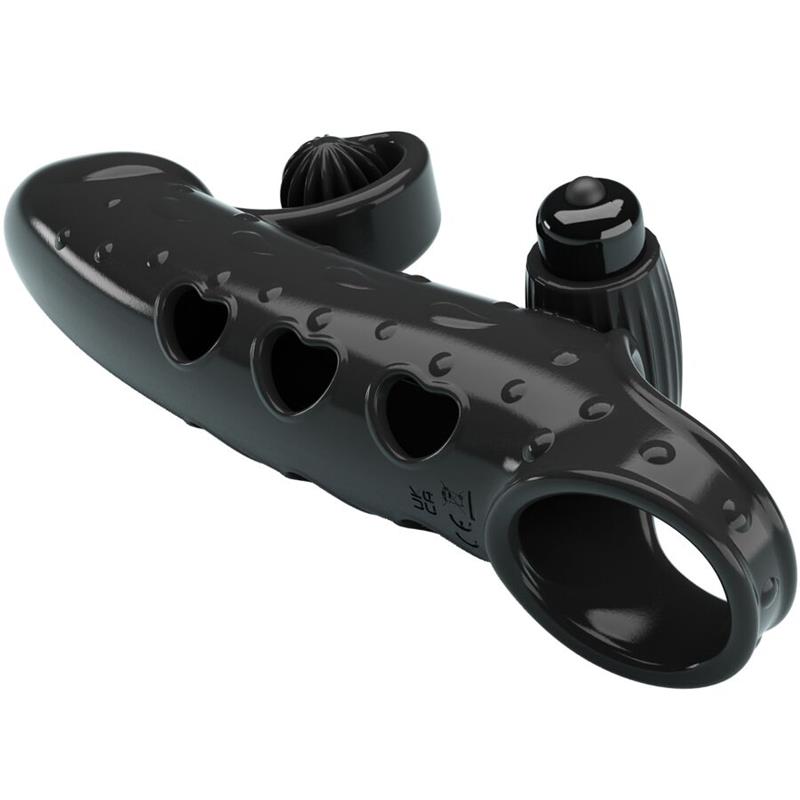 VIBRATING PENIS SLEEVE BLACK