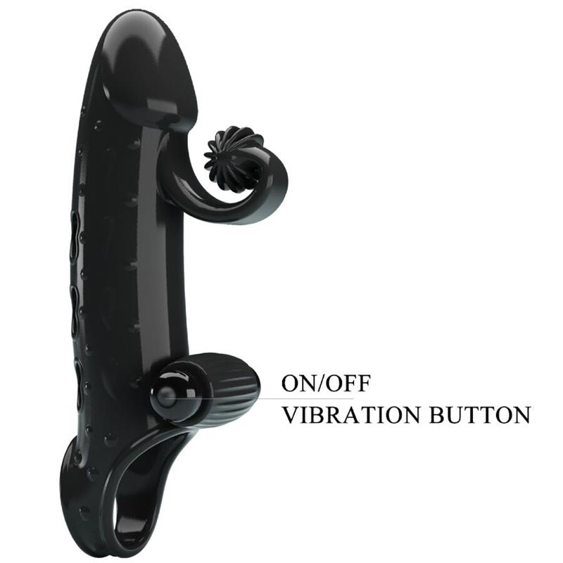 VIBRATING PENIS SLEEVE BLACK