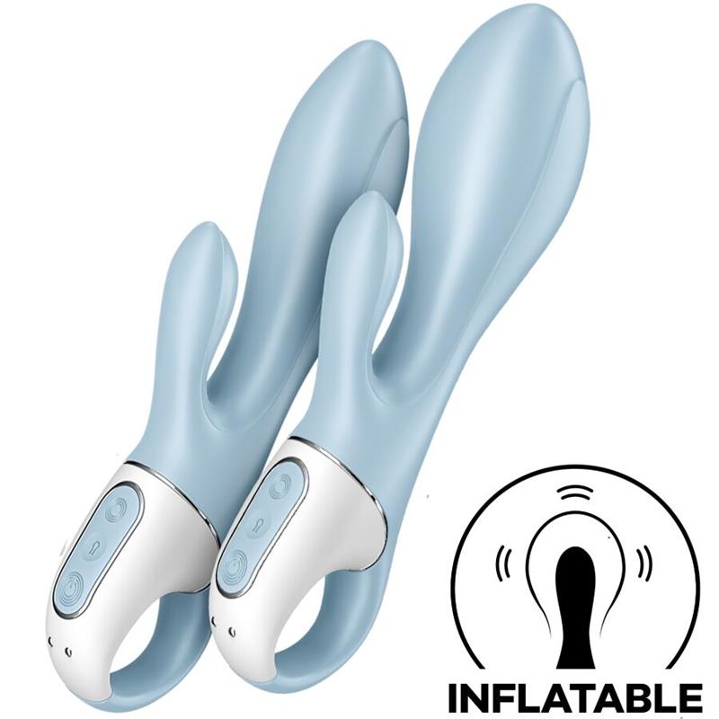 ZRAČNA ČRPALKA ZAJEC 1 INFLATABLE RABBIT VIBRATOR MODRA