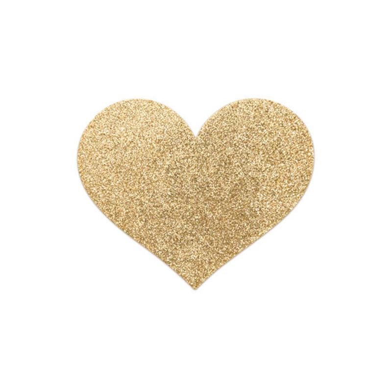 INDISCRETS FLASH GOLDEN HEART NIPPLE COVERS