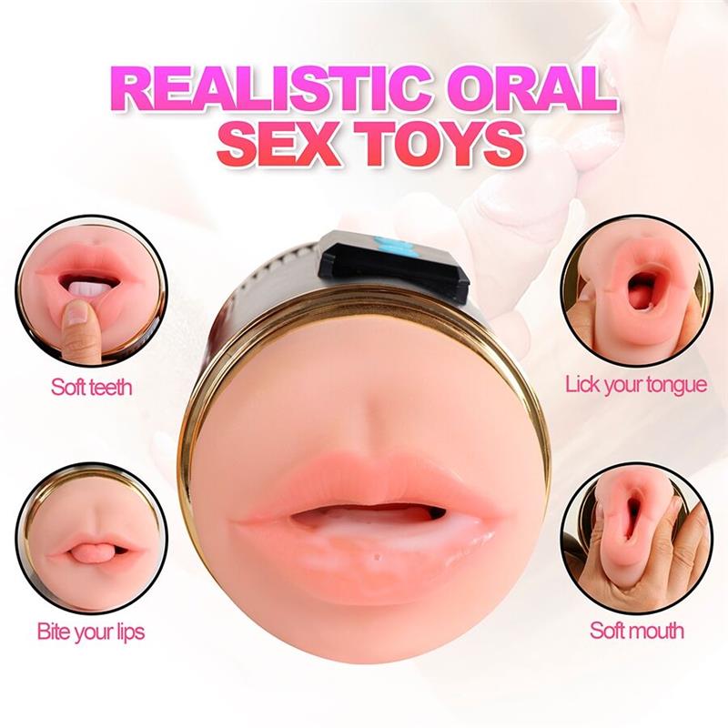 KAY DOUBLE MASTURBATOR WITH DUAL MOUTH AND VAGINA VIBRATION