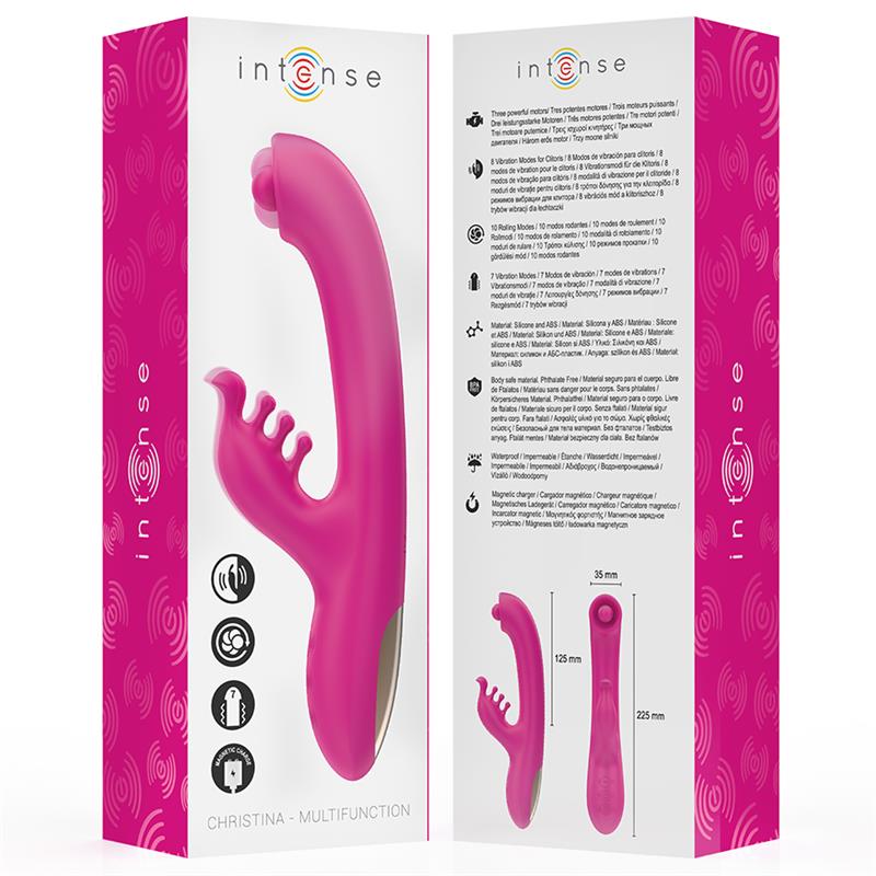 CHRISTINA MULTIFUNCTION RABBIT VIBRATOR 22.5 CM PINK