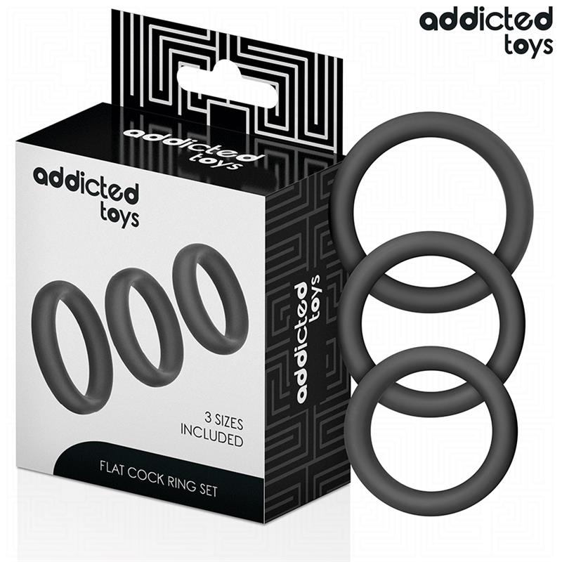 SET OF FLAT SILICONE RINGS