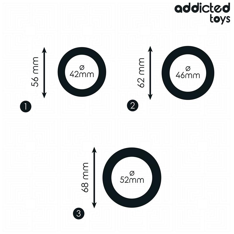 SET OF FLAT SILICONE RINGS