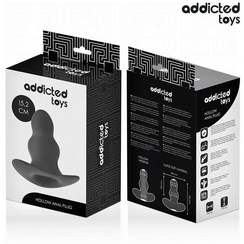 HOLLOW ANAL PLUG SILICONE SIZE XXL 15.2 CM