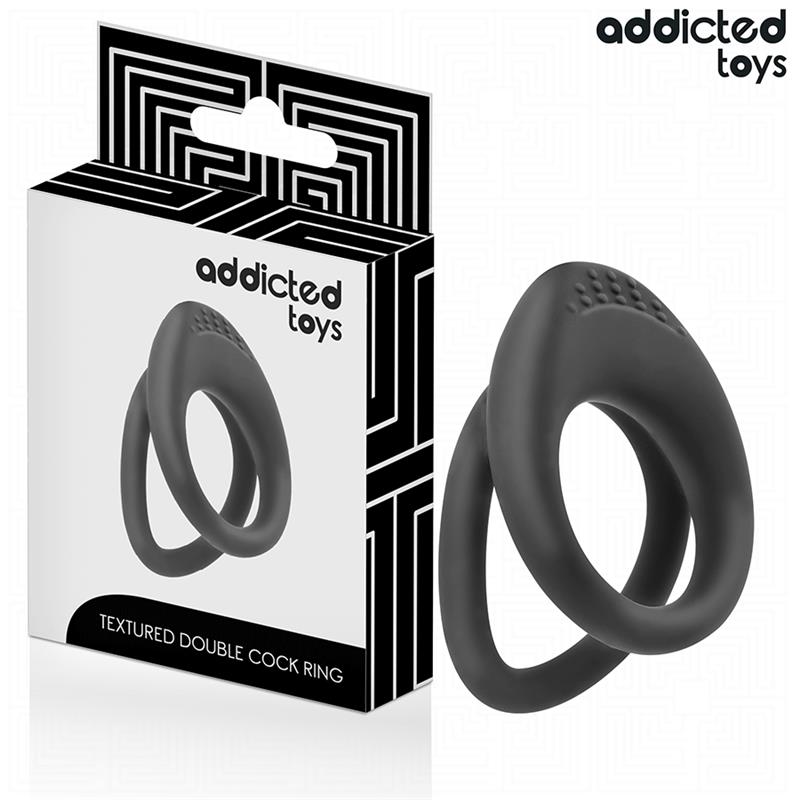DOUBLE TEXTURED PENIS RING