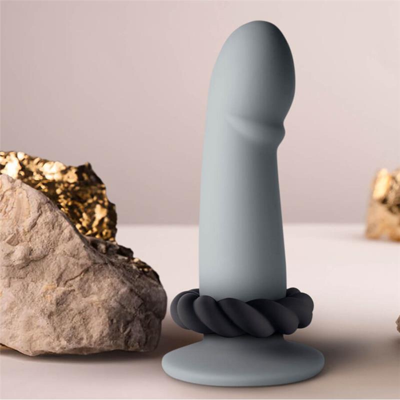 TWIST BLACK SILICONE MASTURBATOR RING
