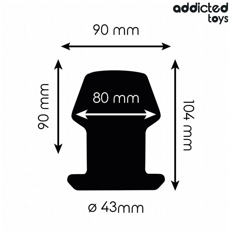 EXTREME HOLLOW ANAL PLUG SILICONE SIZE L 10.4 CM