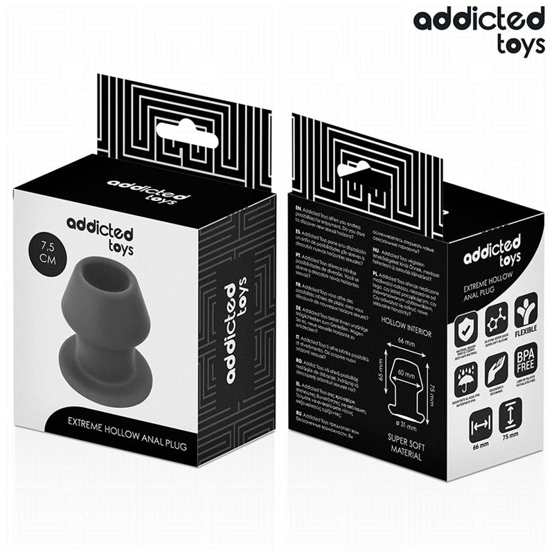EKSTREMNI HOLLOW ANAL PLUG SILIKON VELIČINA S 7.5 CM