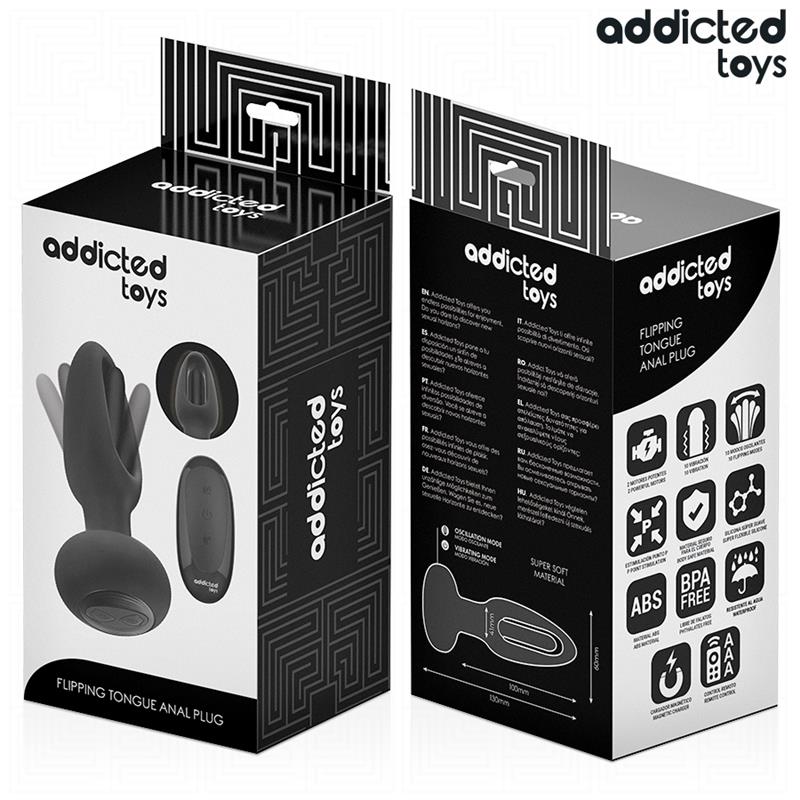 ANAL PLUG WITH VIBRATING TONGUE AND REMOTE CONTROL