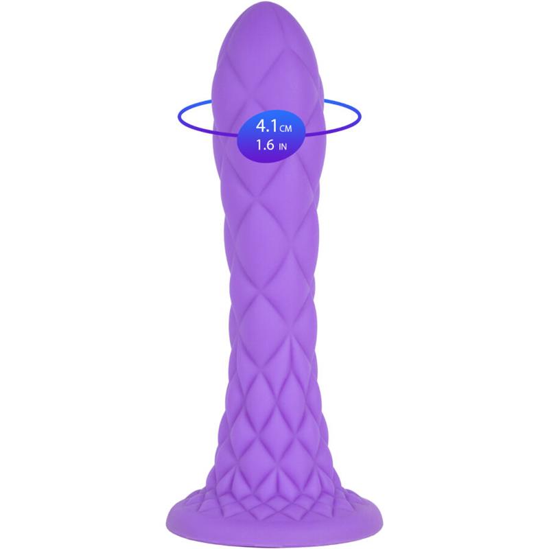 SANJIVI DILDO FANTAZIJA TEČNI SILIKON TERMOREAKTIVNI LJUBIČASTI 18.5 CM
