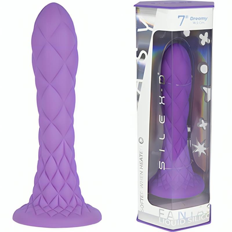 SANJIVI DILDO FANTAZIJA TEČNI SILIKON TERMOREAKTIVNI LJUBIČASTI 18.5 CM