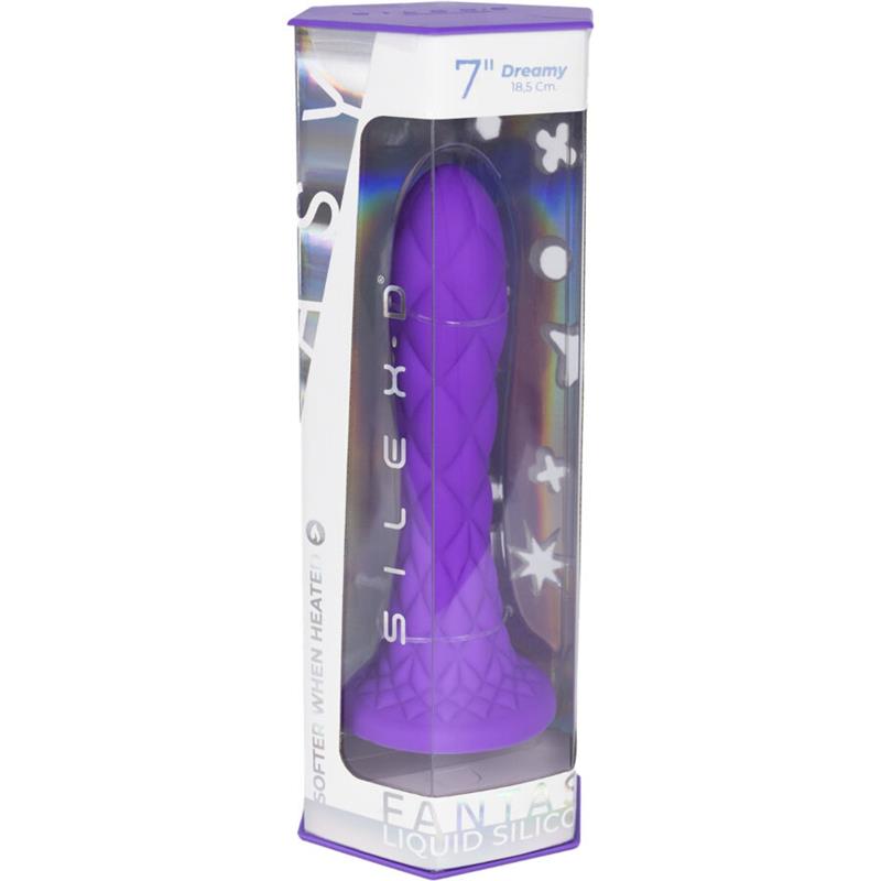 SANJIVI DILDO FANTAZIJA TEČNI SILIKON TERMOREAKTIVNI LJUBIČASTI 18.5 CM