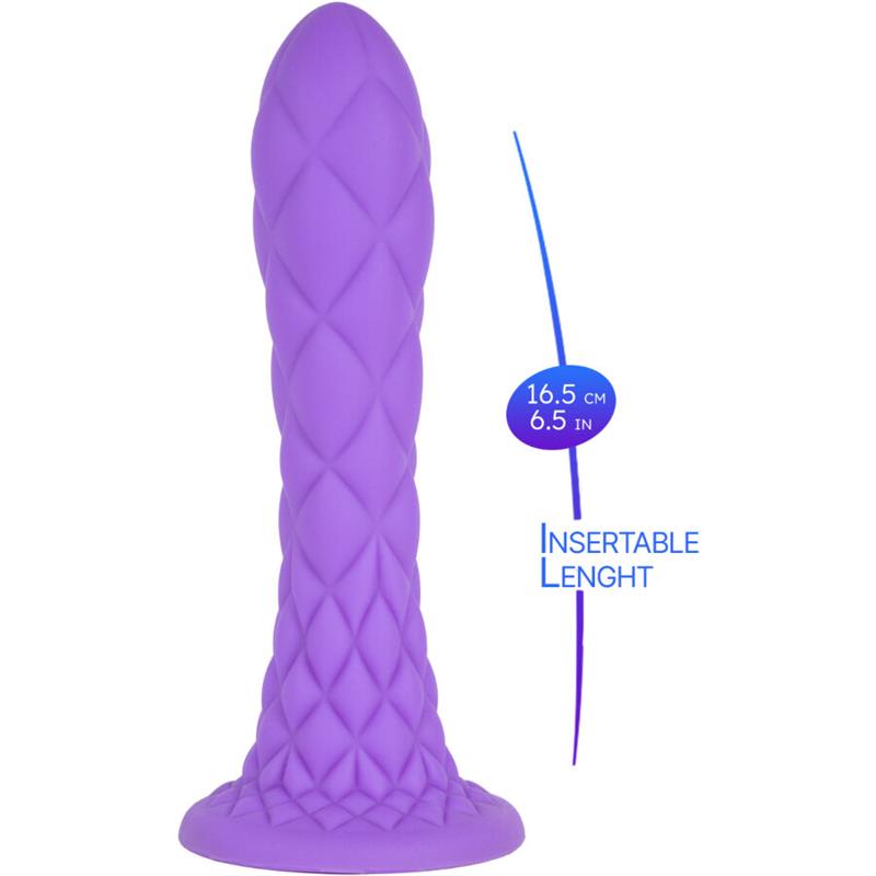 SANJIVI DILDO FANTAZIJA TEČNI SILIKON TERMOREAKTIVNI LJUBIČASTI 18.5 CM