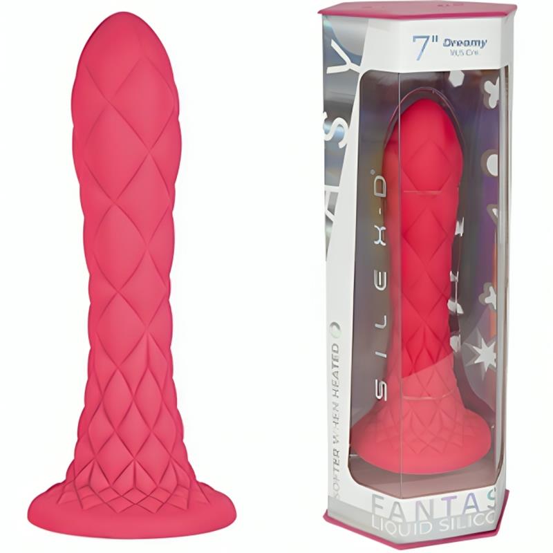 SANJIVI DILDO FANTAZIJA TEČNI SILIKON TERMOREAKTIVNI LJUBIČASTI 18.5 CM