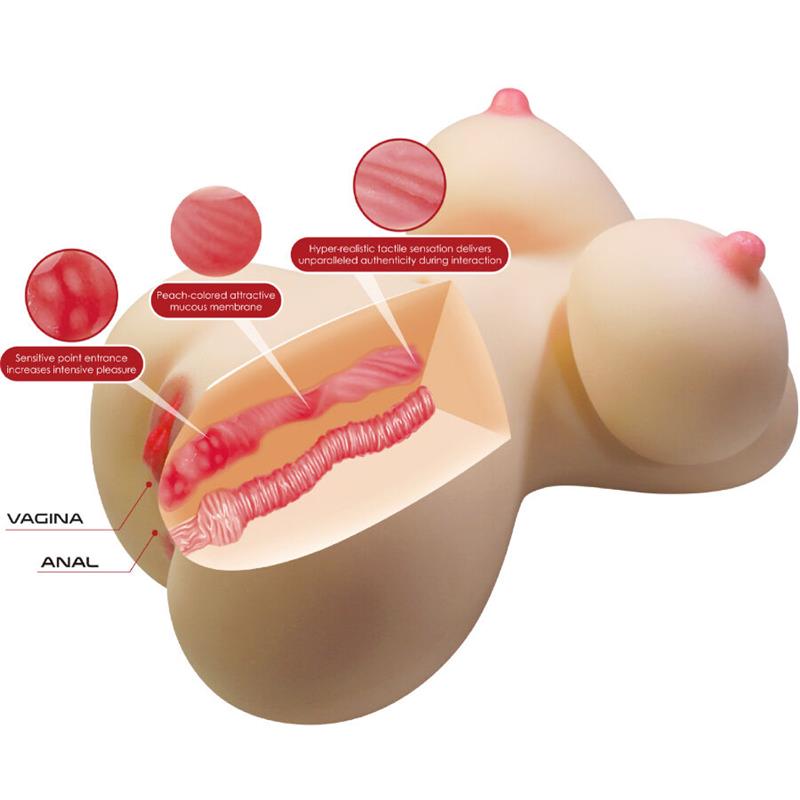 FIONA REALISTIC FEMALE TORSO VAGINA AND ANAL 7.1 KG