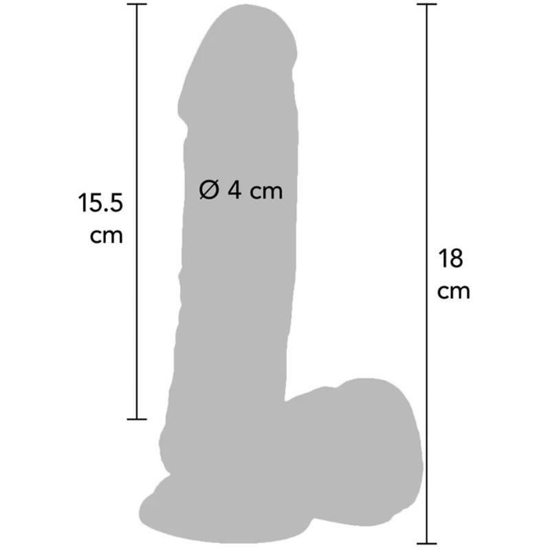 DILDO 18 CM S LOPTA VIBRATOR KOŽA