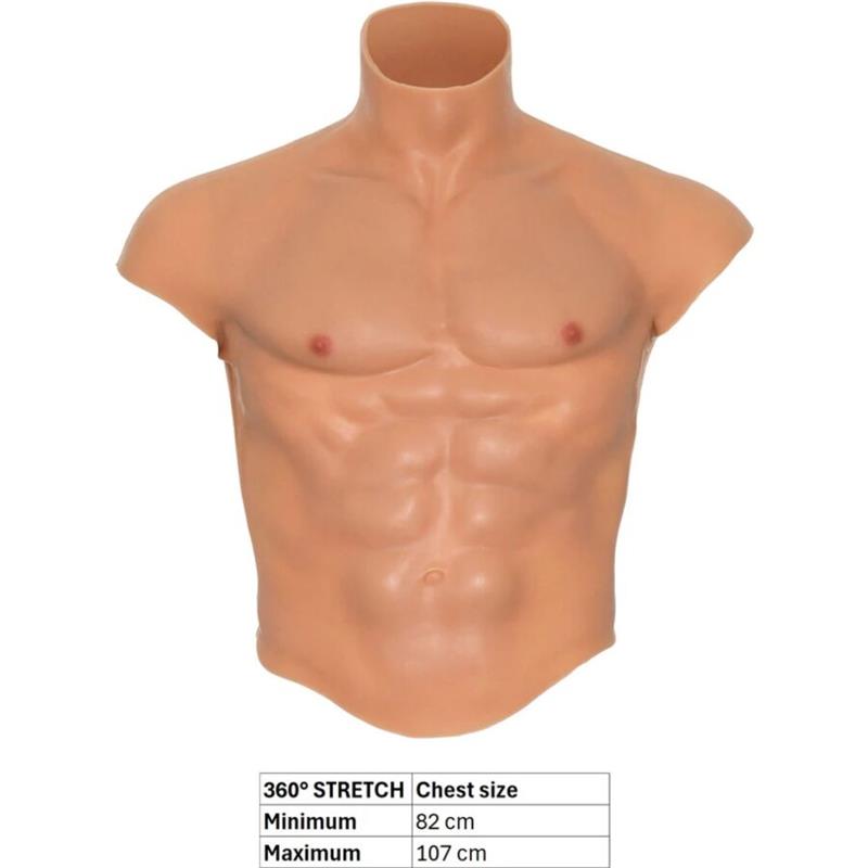 ALTER EGO SILIKONSKA MAŠNA MALE TORZO KOŠULJA S ABS KOŽOM