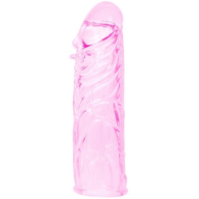 PINK STIMULATING SILICONE PENIS COVER 13 CM