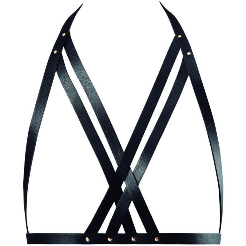 HALTER BRA HARNESS BLACK