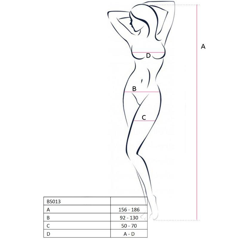 ŽENA BS013 CRNI BODYSTOCKING JEDNA VELIČINA