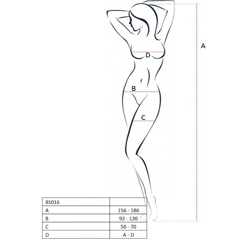 WOMAN BS016 BODYSTOCKING BLACK ONE SIZE