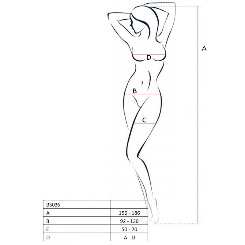 WOMAN BS036 WHITE BODYSTOCKING ONE SIZE