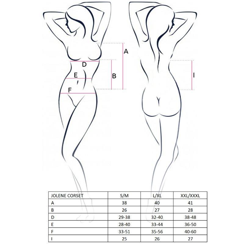 WOMAN JOLENE BLACK CORSET SIZE S/M