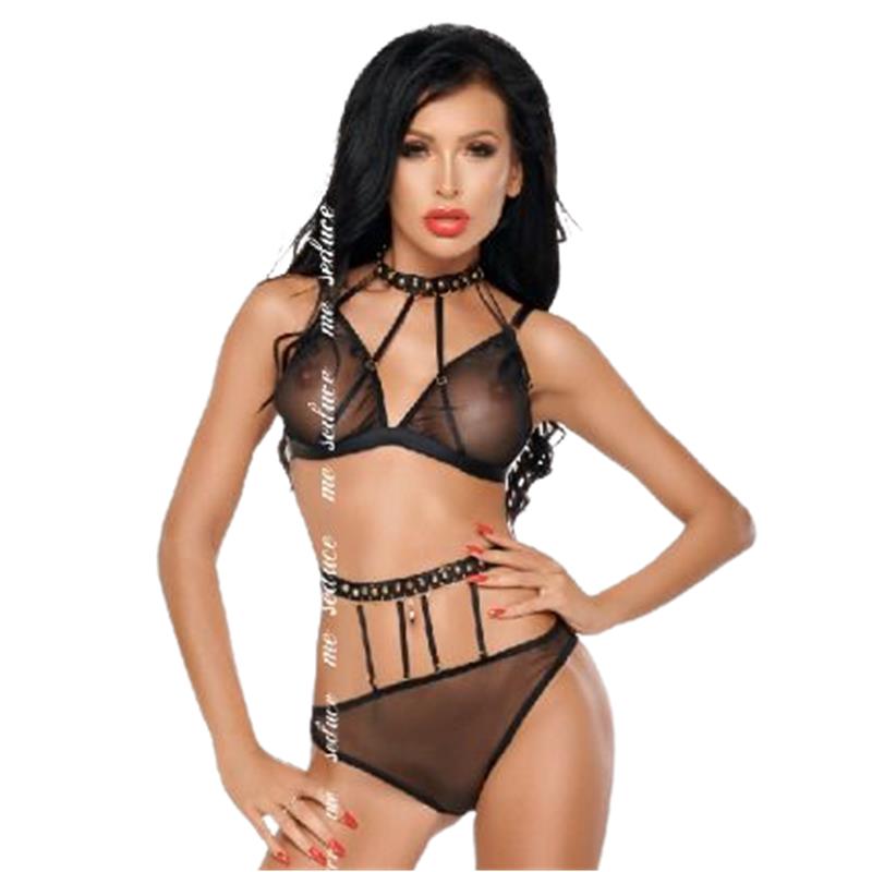 DOTTY SET TWO PIECES BLACK S/M