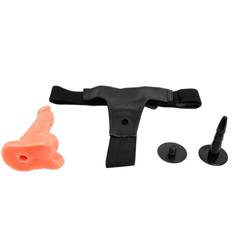 HARNES S REALISTIČNIM PENISOM I ULTRA STRASTVENIM PODESIVIM GAĆICAMA 15.5 CM