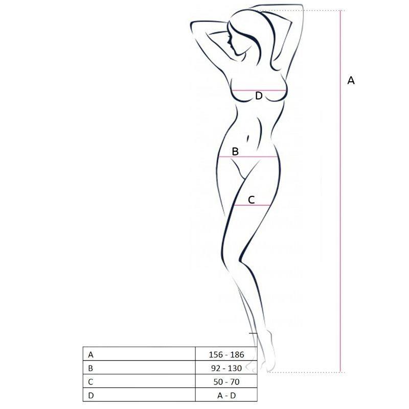 ŽENSKI BS047 BIJELA BODYSTOCKING JEDNA VELIČINA