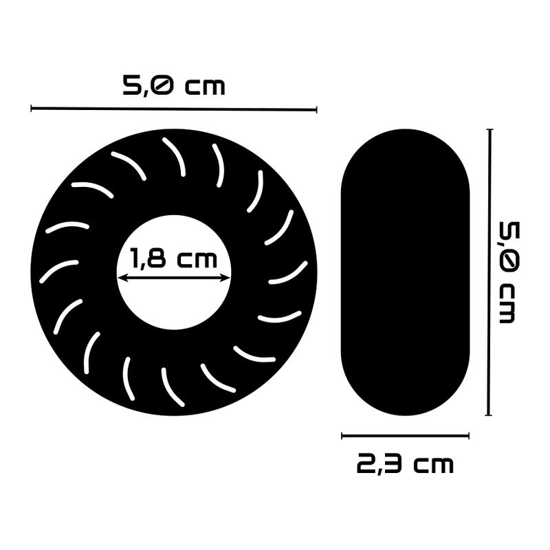 SUPER FLEKSIBILNI I OTPORNI PRSTEN ZA PENIS 5CM PR08 CRNI