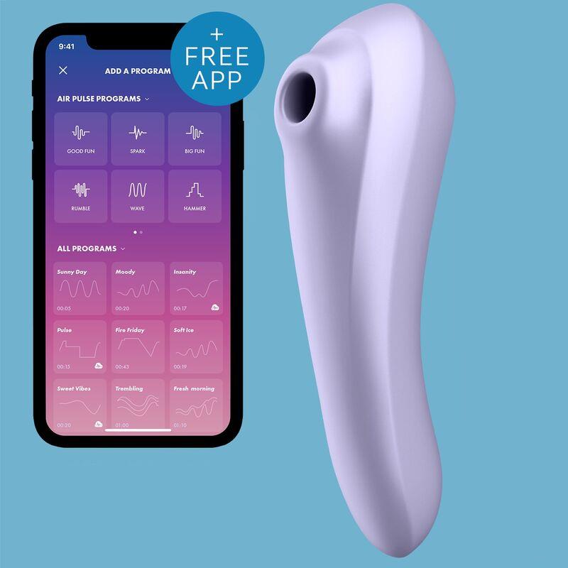 DUAL PLEASURE AIR PULSE VIBRATOR MAUVE